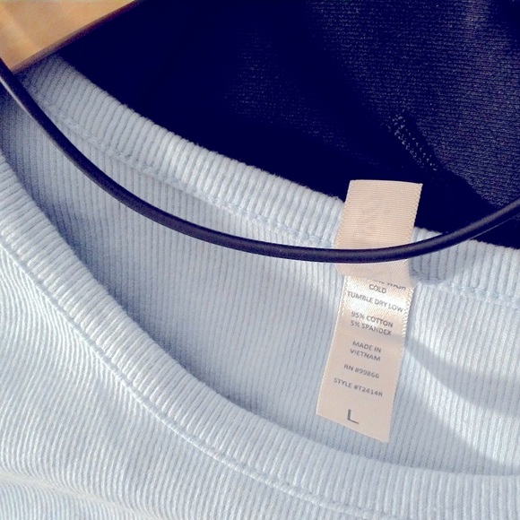 PLAYBOY Baby Blue Bunny Graphic Babydoll Crop Top T-Shirt fits XS and S - Picture 4 of 6